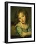 The Girl at the Table-Jean-Baptiste Greuze-Framed Giclee Print