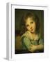 The Girl at the Table-Jean-Baptiste Greuze-Framed Giclee Print