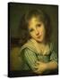 The Girl at the Table-Jean-Baptiste Greuze-Stretched Canvas