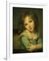 The Girl at the Table-Jean-Baptiste Greuze-Framed Giclee Print