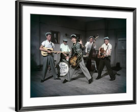 THE GIRL CAN'T HELP IT, 1956 directed by FRANK TASHLIN Gene Vincent and his Blue Caps (photo)-null-Framed Photo