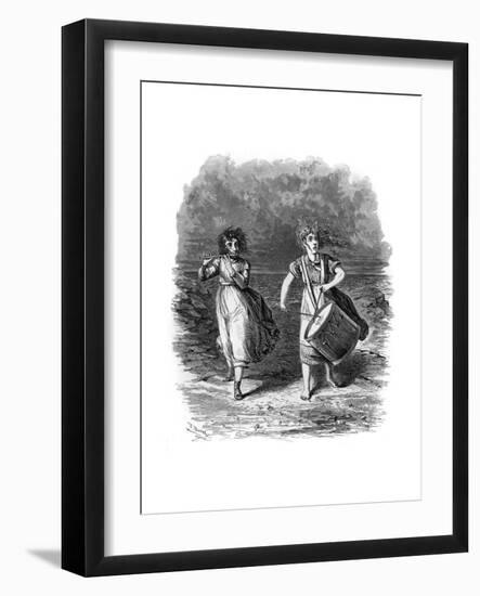 The Girl Drummers-F Beard-Framed Premium Giclee Print