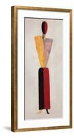 The Girl, Figure on White-Kasimir Malevich-Framed Art Print