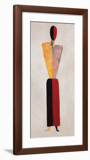 The Girl, Figure on White-Kasimir Malevich-Framed Art Print