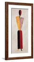 The Girl, Figure on White-Kasimir Malevich-Framed Art Print