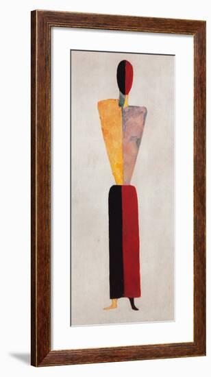 The Girl, Figure on White-Kasimir Malevich-Framed Art Print