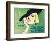 The Girl From 10th Avenue, Bette Davis on title card, 1935-null-Framed Art Print