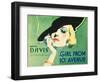 The Girl From 10th Avenue, Bette Davis on title card, 1935-null-Framed Art Print