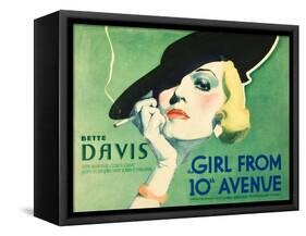 The Girl From 10th Avenue, Bette Davis on title card, 1935-null-Framed Stretched Canvas