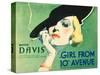 The Girl From 10th Avenue, Bette Davis on title card, 1935-null-Stretched Canvas