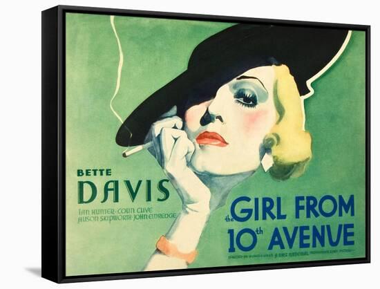 The Girl From 10th Avenue, Bette Davis on title card, 1935-null-Framed Stretched Canvas