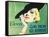 The Girl From 10th Avenue, Bette Davis on title card, 1935-null-Framed Stretched Canvas