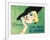 The Girl From 10th Avenue, Bette Davis on title card, 1935-null-Framed Art Print