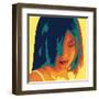 The Girl from Okinawa (yellow)-Javier Palacios-Framed Art Print