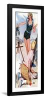 The Girl From the Ocean Floor  - Saturday Evening Post "Leading Ladies", December 18, 1954 pg.24-Lynn Buckham-Framed Giclee Print