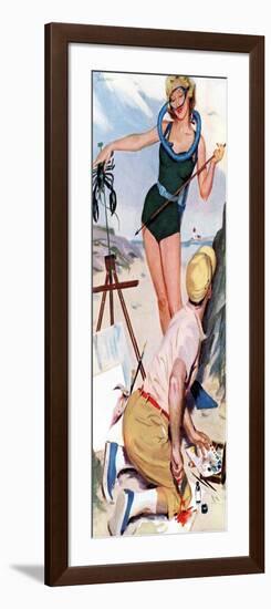 The Girl From the Ocean Floor  - Saturday Evening Post "Leading Ladies", December 18, 1954 pg.24-Lynn Buckham-Framed Giclee Print