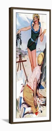 The Girl From the Ocean Floor  - Saturday Evening Post "Leading Ladies", December 18, 1954 pg.24-Lynn Buckham-Framed Giclee Print