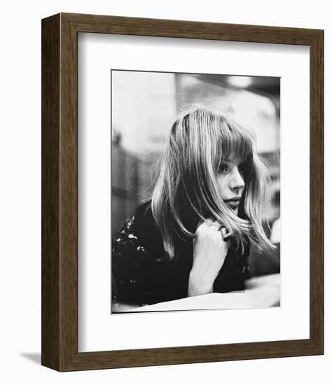 The Girl on a Motocycle-null-Framed Photo