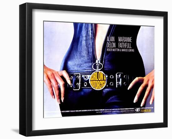 The Girl on a Motorcycle, 1968-null-Framed Art Print