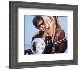 The Girl on a Motorcycle-null-Framed Photo