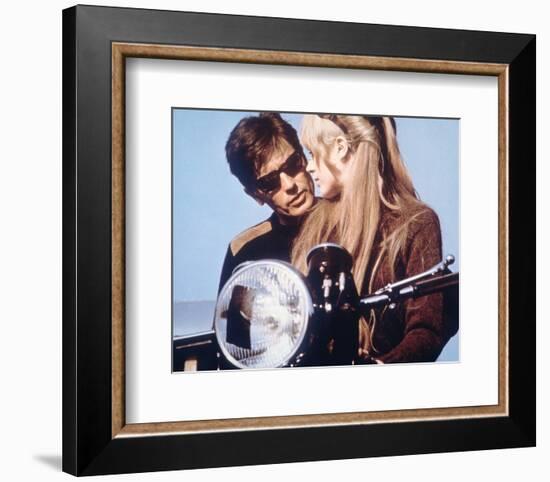 The Girl on a Motorcycle-null-Framed Photo