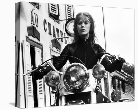 The Girl on a Motorcycle-null-Stretched Canvas