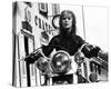 The Girl on a Motorcycle-null-Stretched Canvas