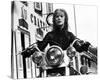 The Girl on a Motorcycle-null-Stretched Canvas