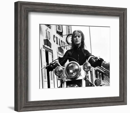 The Girl on a Motorcycle-null-Framed Photo