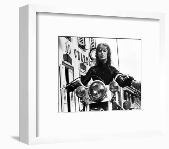 The Girl on a Motorcycle-null-Framed Photo