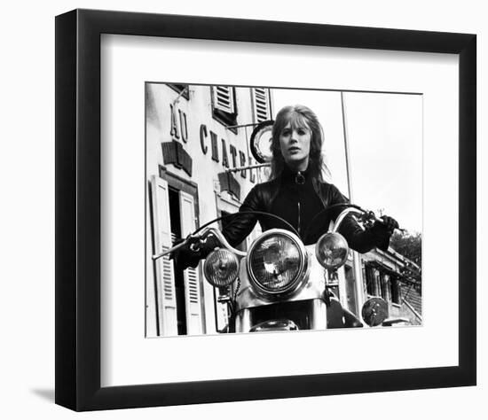 The Girl on a Motorcycle-null-Framed Photo