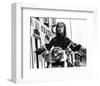 The Girl on a Motorcycle-null-Framed Photo