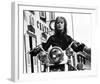 The Girl on a Motorcycle-null-Framed Photo