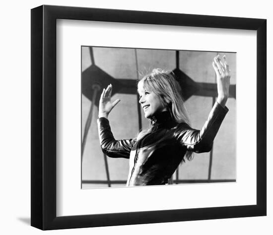 The Girl on a Motorcycle-null-Framed Photo