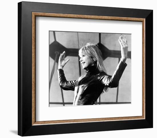 The Girl on a Motorcycle-null-Framed Photo