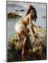 The Girl on the Rock-Vicenzo Irolli-Mounted Giclee Print