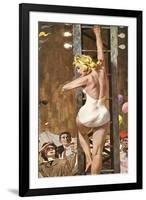 The Girl On The Tower  - Saturday Evening Post "Leading Ladies", September 24, 1960 pg.26-Robert Mcginnis-Framed Giclee Print