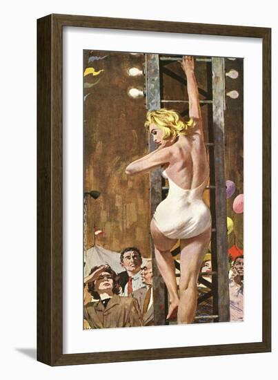 The Girl On The Tower  - Saturday Evening Post "Leading Ladies", September 24, 1960 pg.26-Robert Mcginnis-Framed Giclee Print