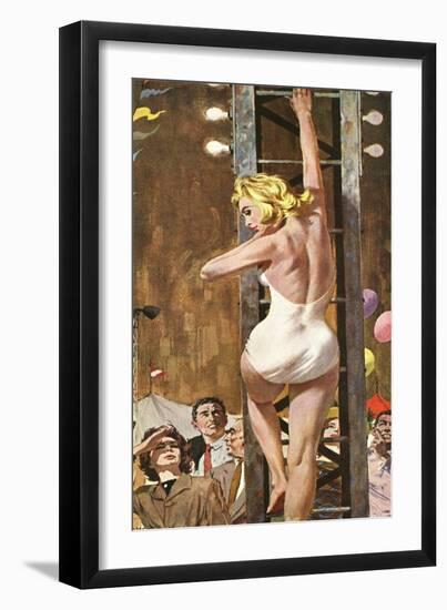 The Girl On The Tower  - Saturday Evening Post "Leading Ladies", September 24, 1960 pg.26-Robert Mcginnis-Framed Giclee Print