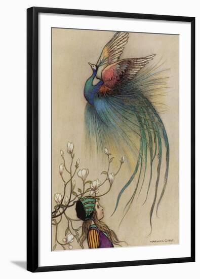 The Girl the Tree and the Bird of Paradise-Warwick Goble-Framed Photographic Print