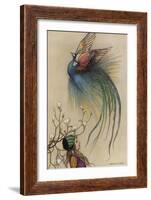 The Girl the Tree and the Bird of Paradise-Warwick Goble-Framed Photographic Print