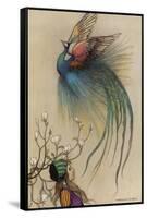 The Girl the Tree and the Bird of Paradise-Warwick Goble-Framed Stretched Canvas