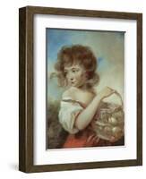 The Girl with a Basket of Eggs, C.1780-John Russell-Framed Giclee Print