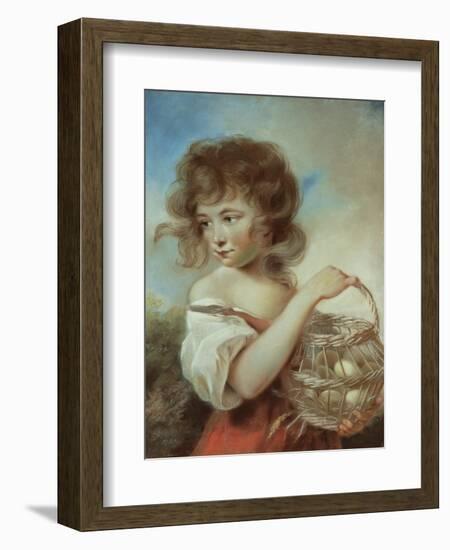 The Girl with a Basket of Eggs, C.1780-John Russell-Framed Giclee Print