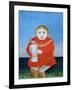 The Girl with a Doll, c.1892 or c.1904-05-Henri Rousseau-Framed Giclee Print