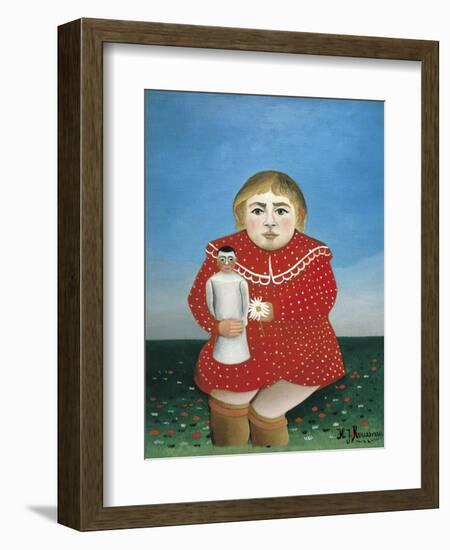 The Girl with a Doll-Henri Rousseau-Framed Art Print