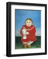 The Girl with a Doll-Henri Rousseau-Framed Art Print