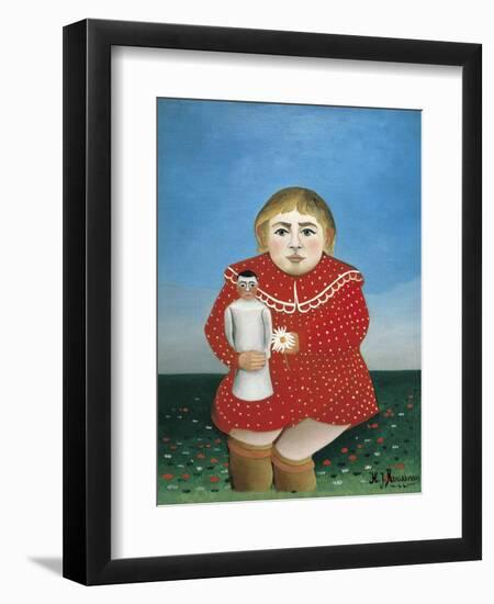 The Girl with a Doll-Henri Rousseau-Framed Art Print