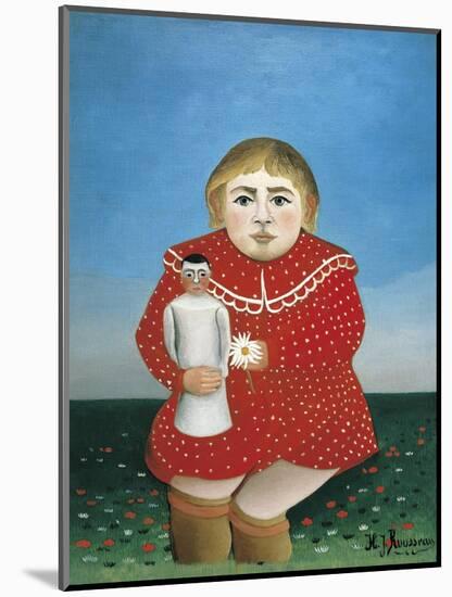 The Girl with a Doll-Henri Rousseau-Mounted Art Print