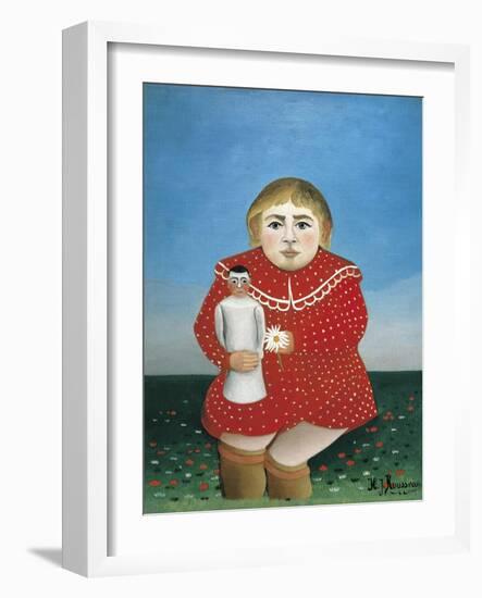 The Girl with a Doll-Henri Rousseau-Framed Art Print